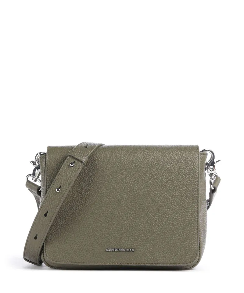Mandarina Duck Mellow Leather Crossover väska winter olive