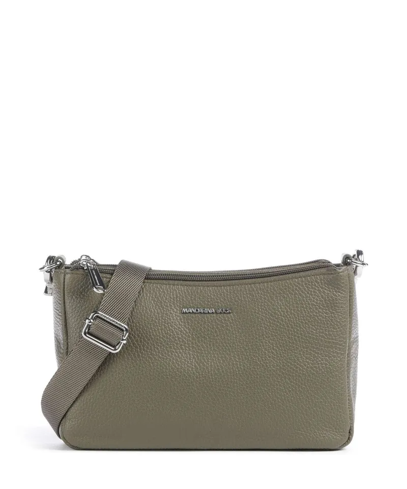 Mandarina Duck Mellow Leather Crossover väska winter olive