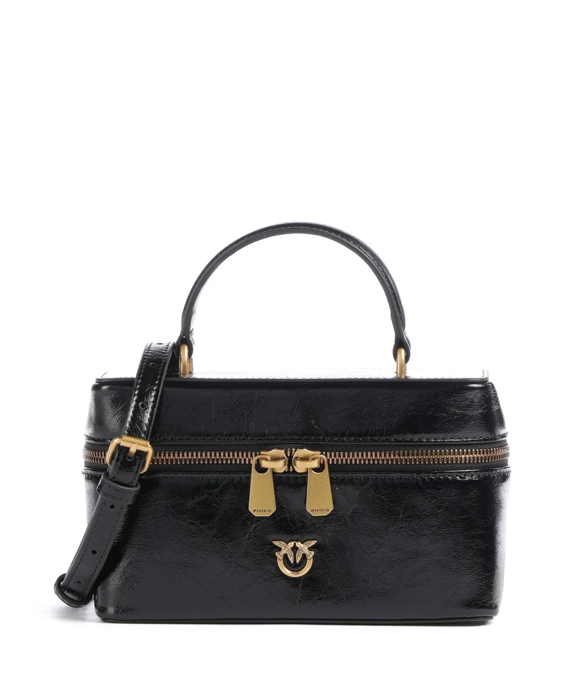 Pinko Vanity Mini Crossover väska nero/antique gold