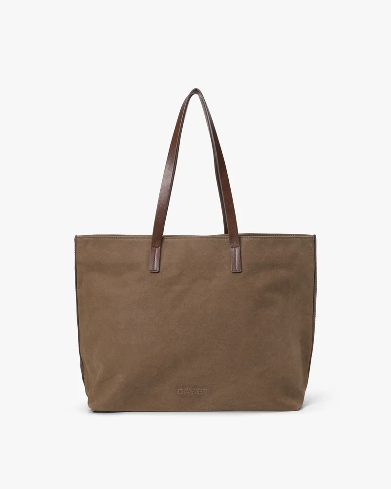 Large Waxed Cotton Axelväska