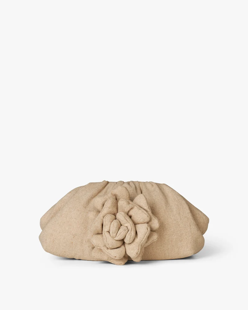 Linen Flower Clutch