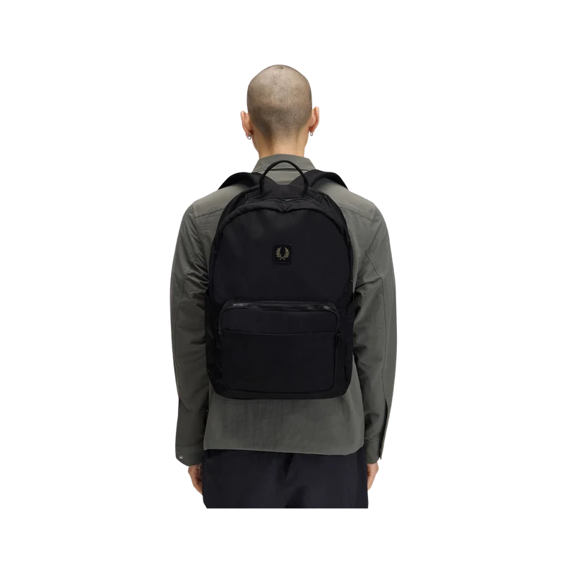 Crinkle Nylon Backpack - Black