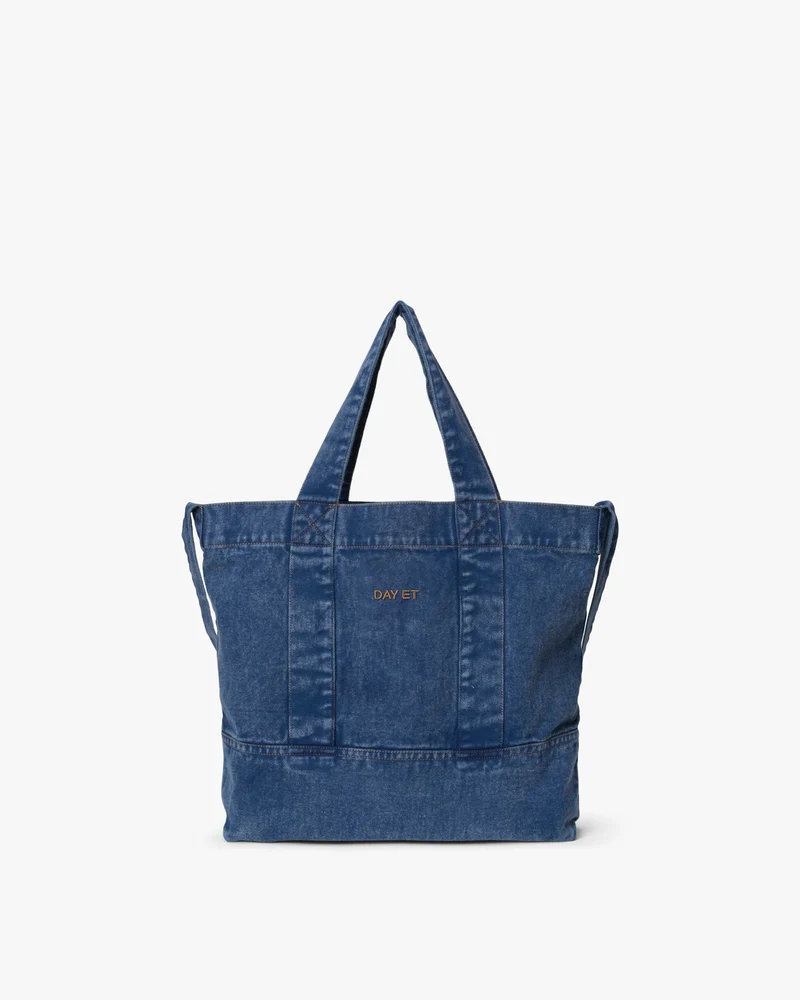 Medium Washed Denim Crossbody Väska