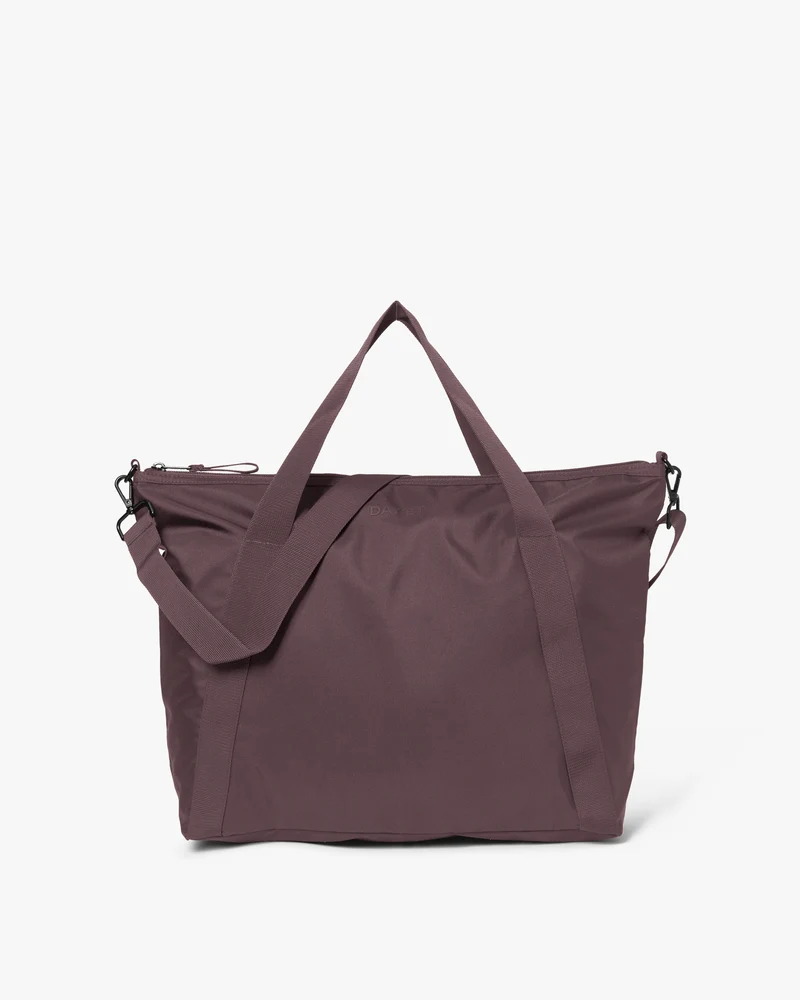 Large Tonal Nylon Crossbody Shopper Väska