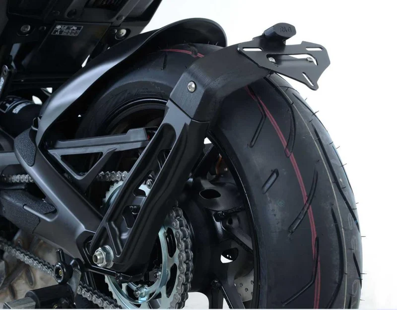 Licence Plate Holder, Yamaha MT-09 (FZ-09) 17-20 / MT-09 SP 18-20 (fits behind rear wheel - see LP0241BK for alternative)