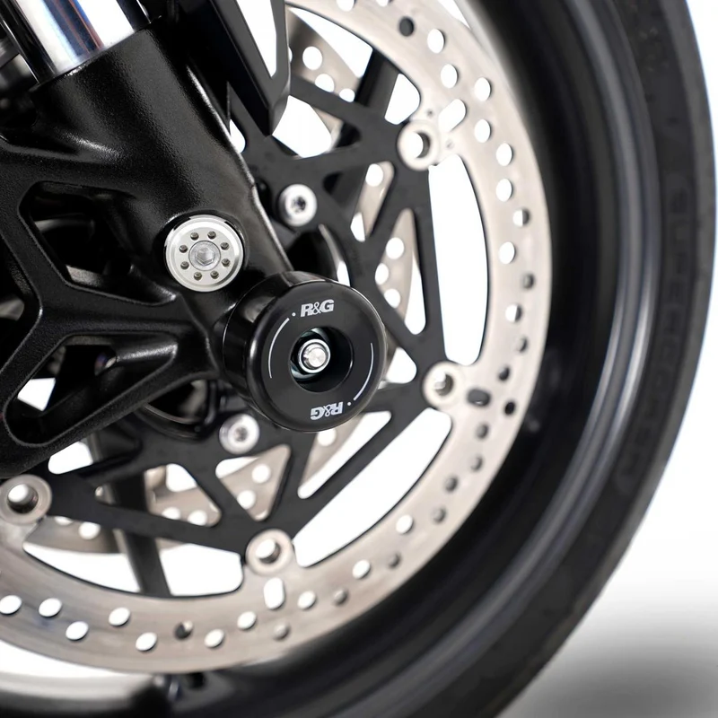Fork Protectors, Triumph Daytona 660 24- / Trident (660) 21- / Tiger 660 Sport 22- / Street Triple RX 15 - / 765 RS/R/S 17- / Daytona Moto2 765 / 675 Daytona 13- / Street Triple 13-16 (large bobbin)