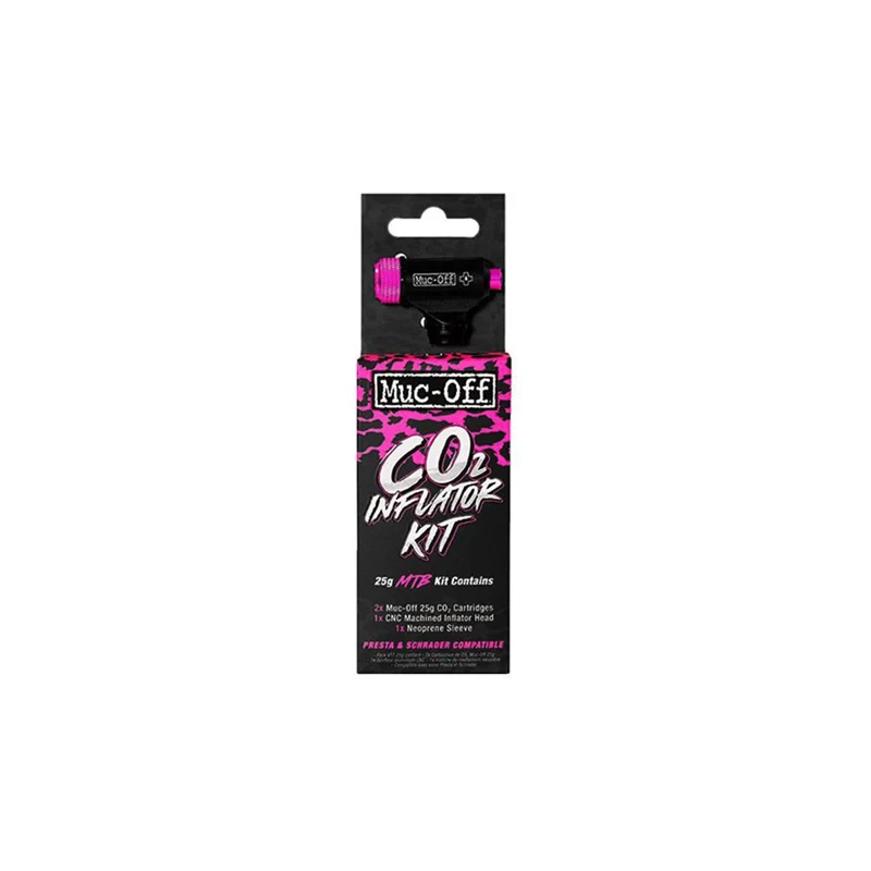 Muc-Off CO2 Inflator Kit MTB 2x25g - Presta/Schrader Pump