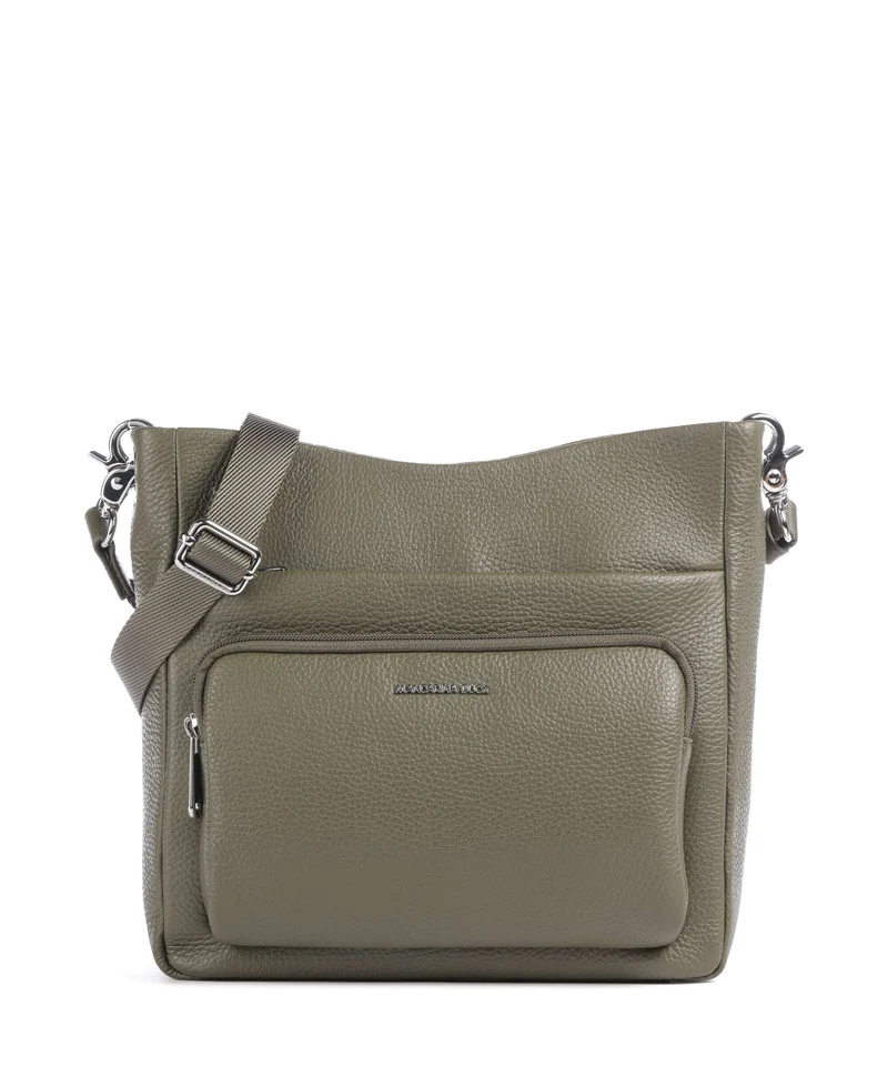 Mandarina Duck Mellow Leather Crossover väska winter olive
