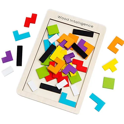 Trä Puzzle Brain Teasers Game