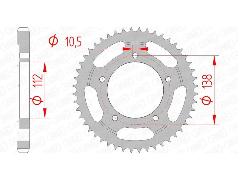 AFAM Steel Standard Rear Sprocket 12607 - 530 12607-48