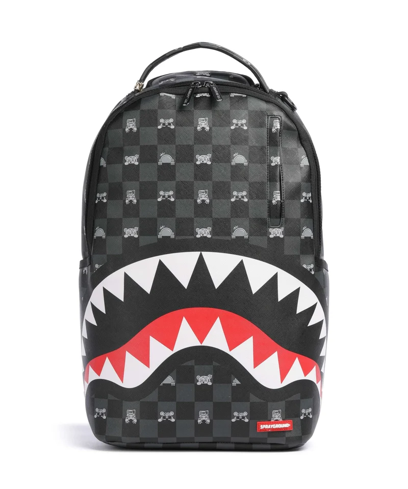 Sprayground Gray Peeking Character Check Ryggsäck black