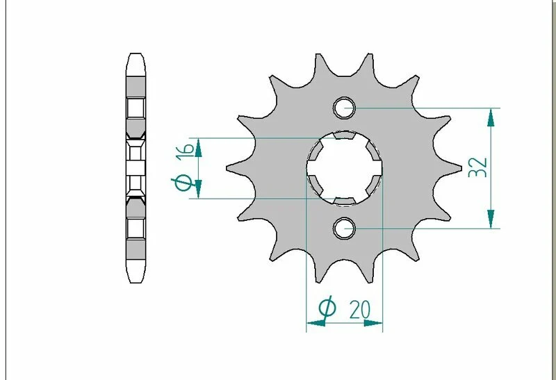AFAM Steel Standard Front Sprocket 21208 - 428 21208-15