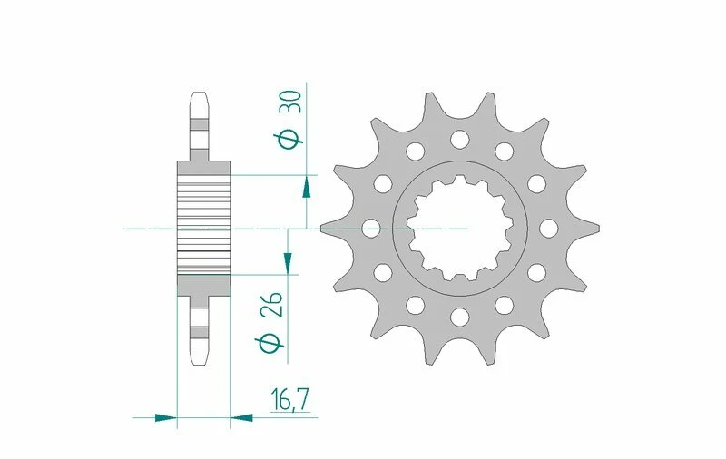 AFAM Steel Standard Front Sprocket 20608 - 520 20608-15