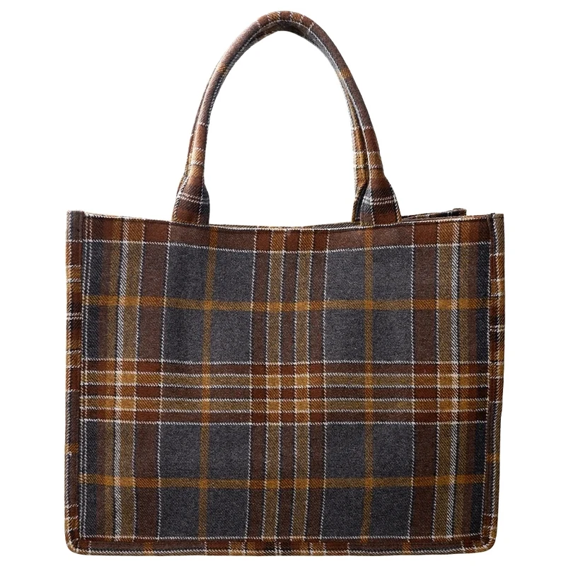 BLACK COLOUR dam väska BCDEX - Grey Check