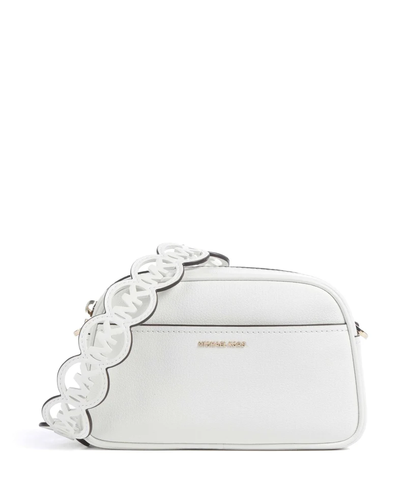 Michael Kors Jet Set Small Crossover väska optic white