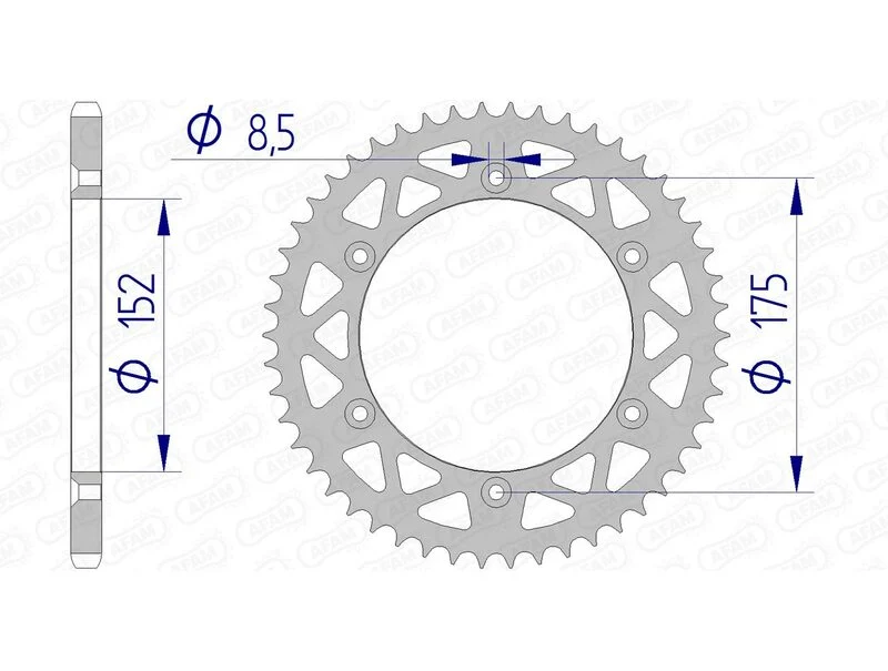 AFAM Aluminium Rear Sprocket 13508 - 520 13508N-48