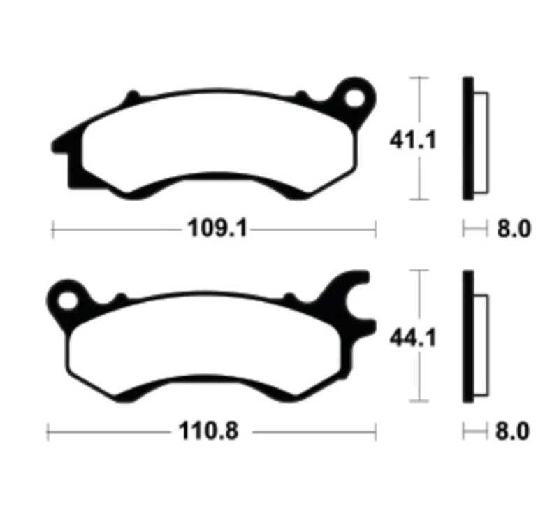 Tecnium Scooter Organiska Bromsbelägg - ME469