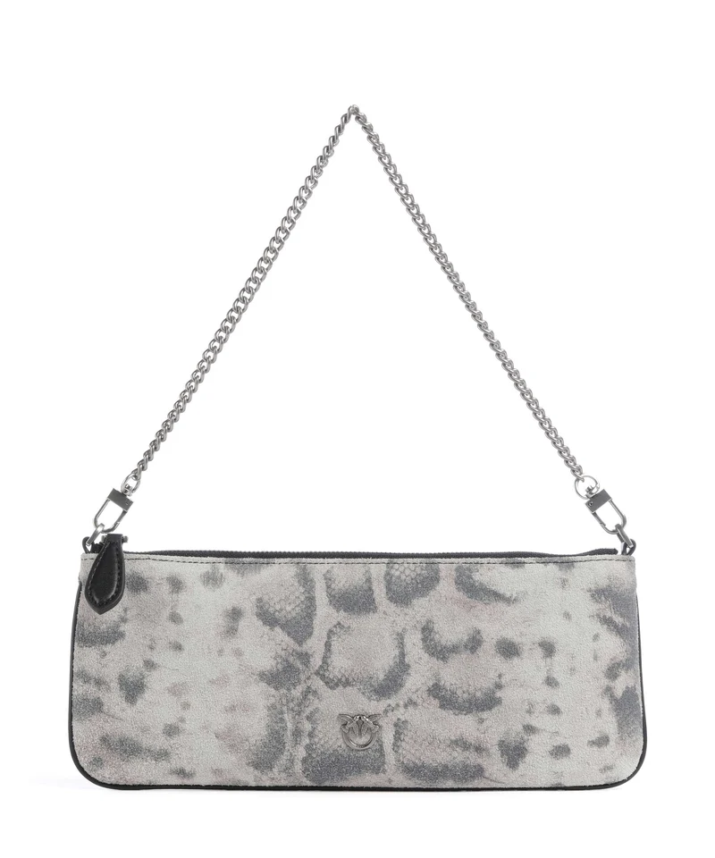 Pinko Flat Horizontal Axelremsväska avorio/nero/beige