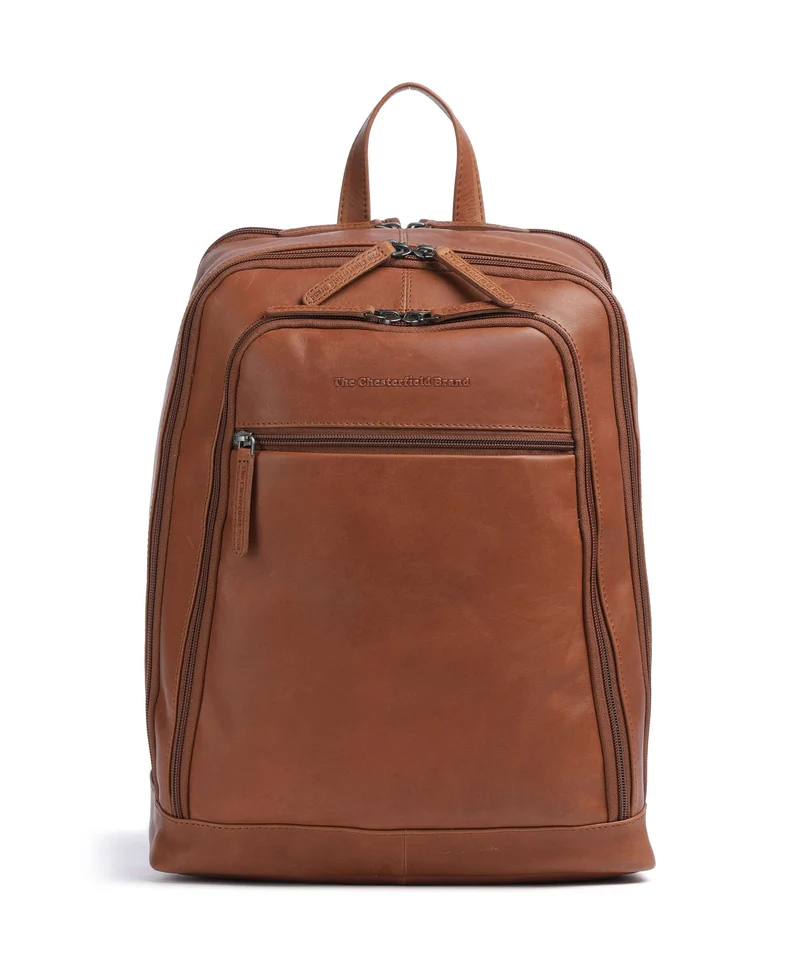 The Chesterfield Brand Wax Pull Up Cow Detroit Ryggsäck cognac