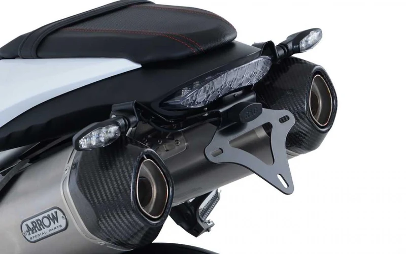 Licence Plate Holder, Triumph Speed Triple S 16- / Speed Triple R 16-17 / Speed Triple RS 18-20 (compatible with Arrow & standard exhausts)