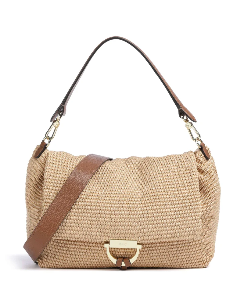 Abro Raffia Classica Temi Large Axelremsväska natural