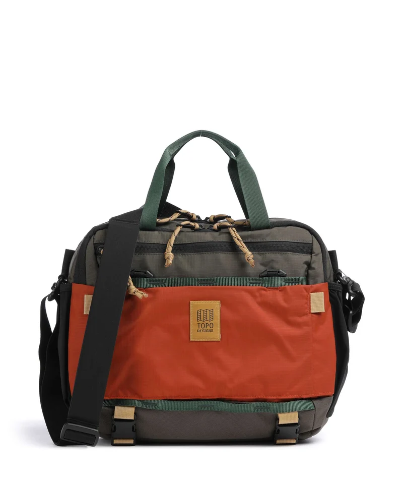 Topo Designs Mountain Crossover väska woodland/terracotta