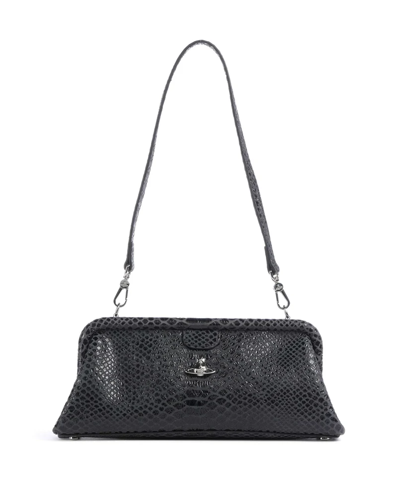 Vivienne Westwood Jane Snake Effect Axelremsväska dark grey