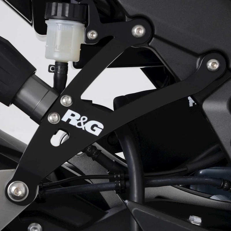 Exhaust Hanger & rear footrest blanking plate (kit), BLACK, Kawasaki Ninja 1000SX 20-
