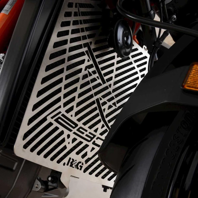 Branded Radiator Guard, stainless, KTM 1290 Super Duke 20-