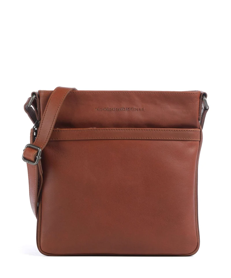 The Chesterfield Brand Wax Pull Up Cow Mirea Crossover väska cognac