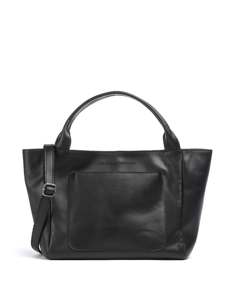 The Chesterfield Brand Wax Pull Up Cow Tenara Axelremsväska black