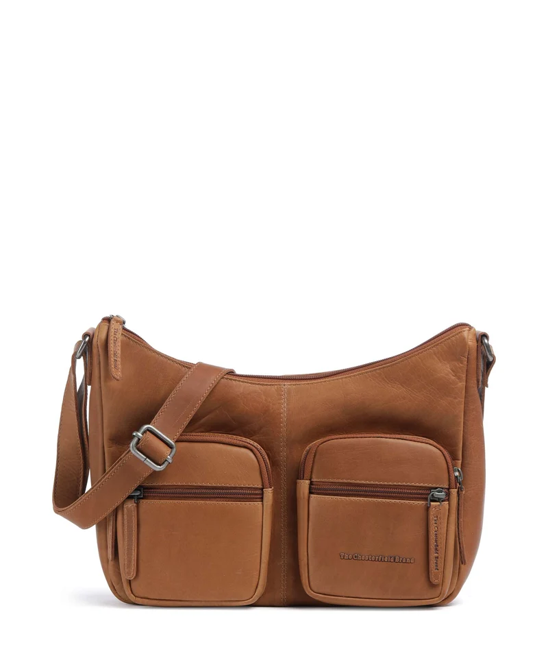 The Chesterfield Brand Wax Pull Up Cow Valenora Axelremsväska cognac