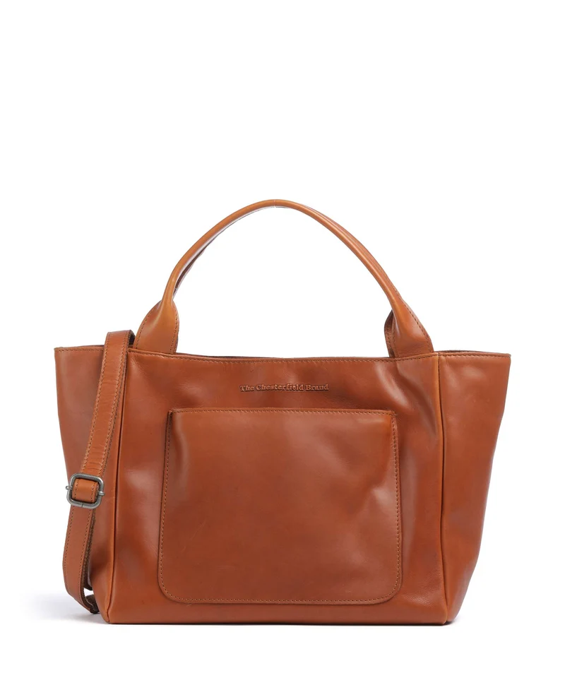 The Chesterfield Brand Wax Pull Up Cow Tenara Axelremsväska cognac