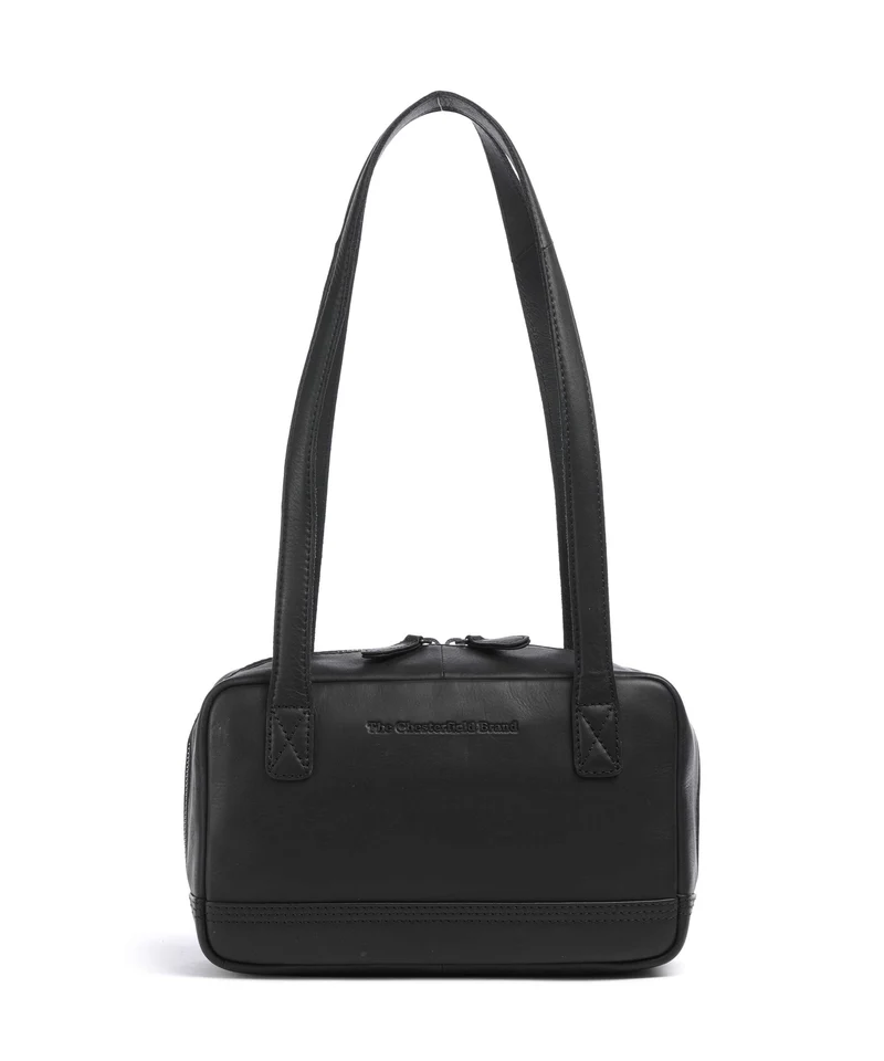 The Chesterfield Brand Wax Pull Up Cow Fenno Axelremsväska black