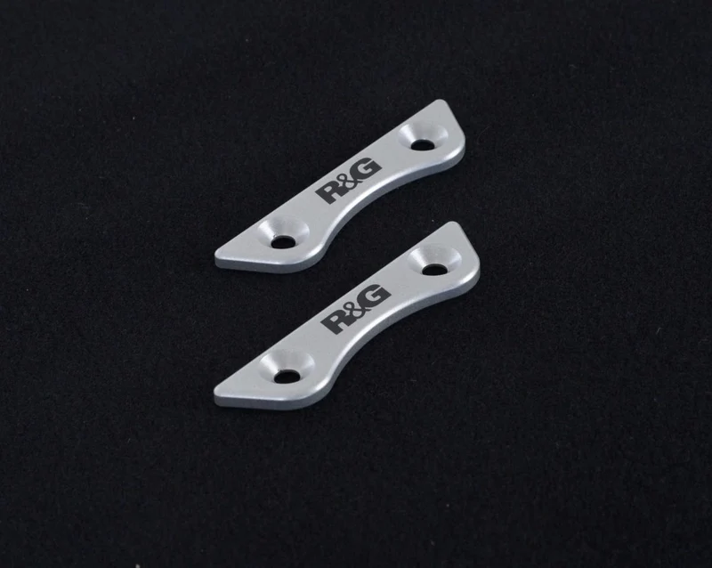 Rear Footrest Plates (pair, BLACK), Kawasaki Z900 / Z900RS