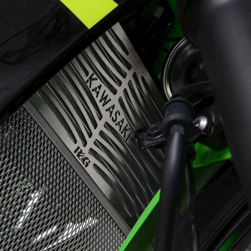 Branded Radiator Guard, stainless, Kawasaki Ninja 125 / Z125 19-