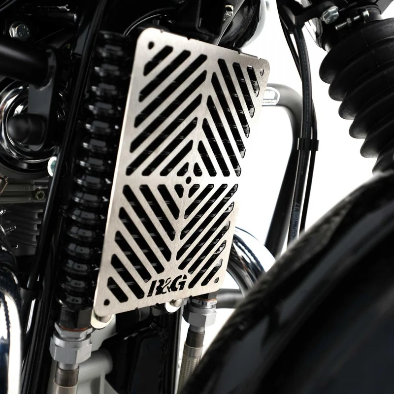 Oil Cooler Guard, BLACK, Royal Enfield 650 Interceptor 19- / 650 Continental GT 19-