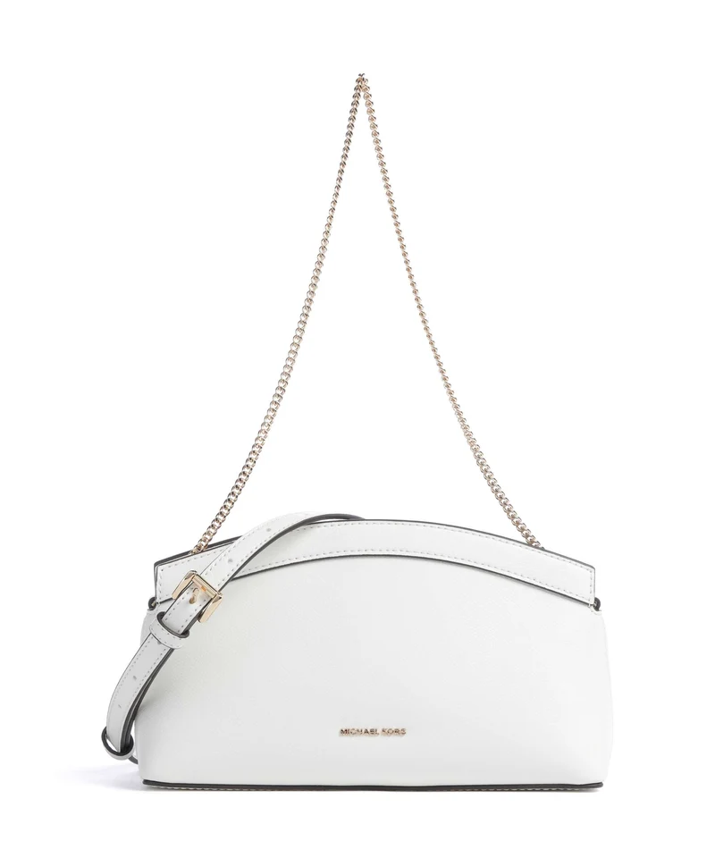 Michael Kors Athena Dome Chain Small Axelremsväska optic white