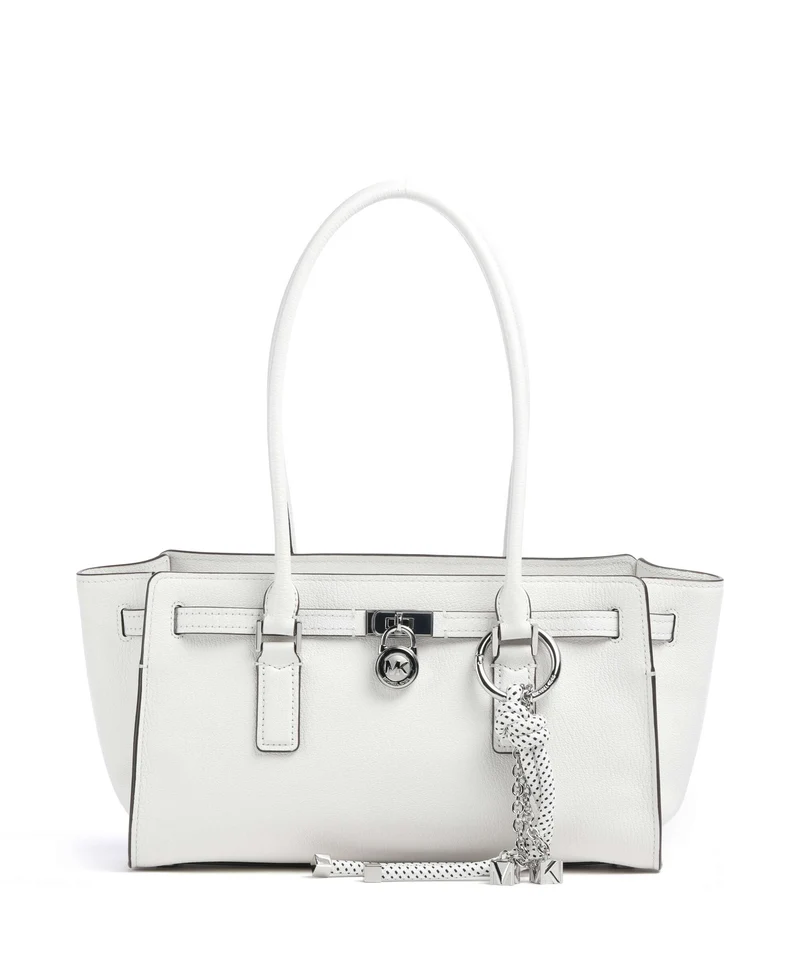 Michael Kors Hamilton Moderne Small Axelremsväska optic white