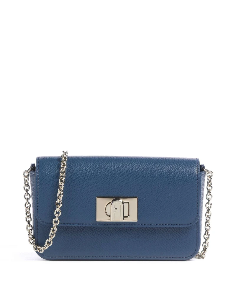 Furla 1927 Mini Crossover väska indigo