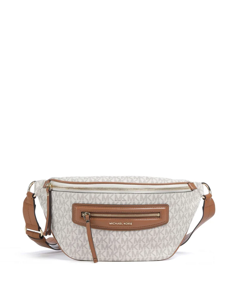 Michael Kors Jet Set Travel Medium Midjeväska vanilla/acorn