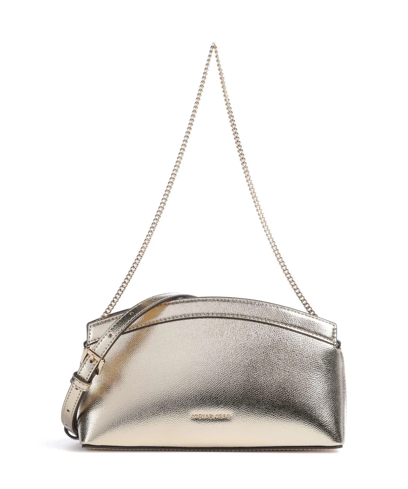 Michael Kors Athena Dome Chain Small Axelremsväska pale gold