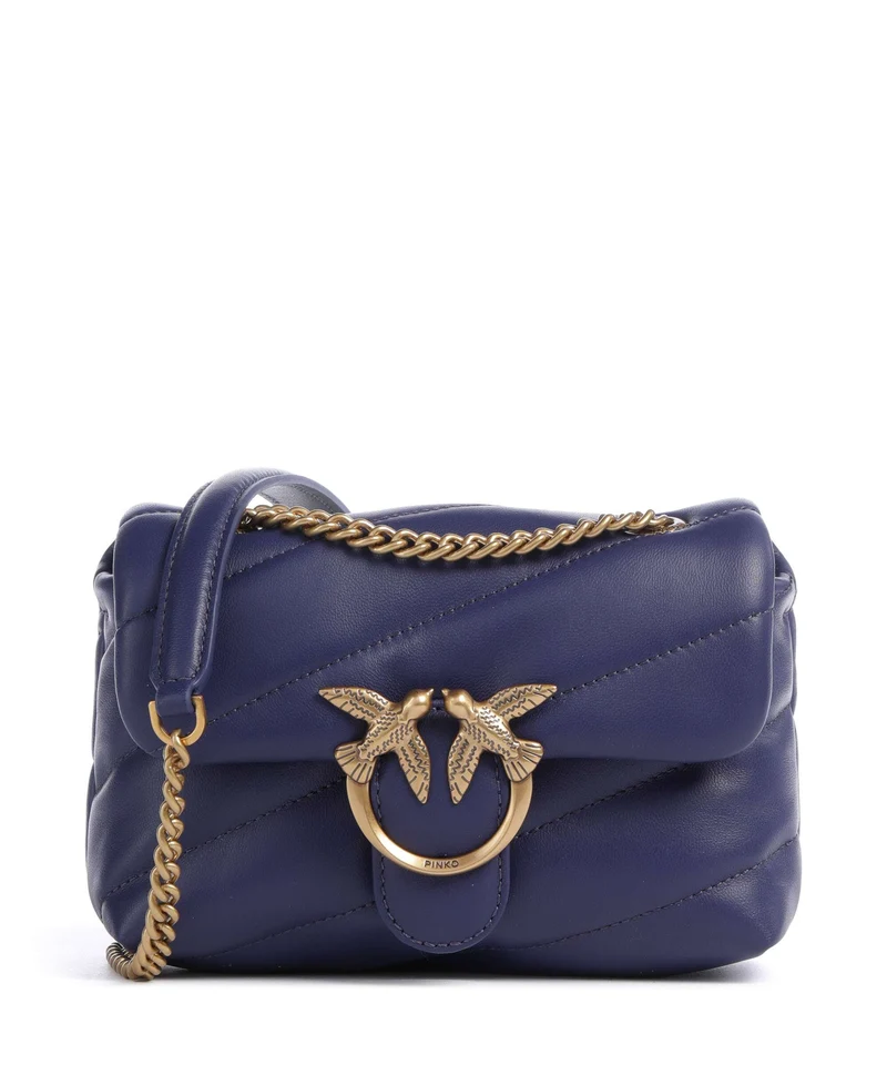 Pinko Love Puff Baby Axelremsväska viola/antique gold