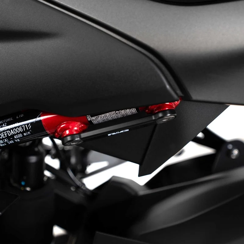 Exhaust Hanger & left hand footrest blanking plate (kit), BLACK, Kawasaki Ninja 500 24- / Z 500 24- / Ninja 400 / Ninja 250 18- / Z400 19- / Z250 19-