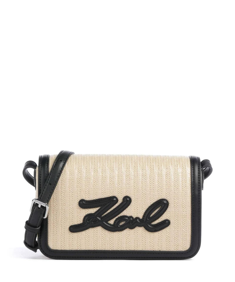 Karl Lagerfeld K/Signature Crossover väska natural/black