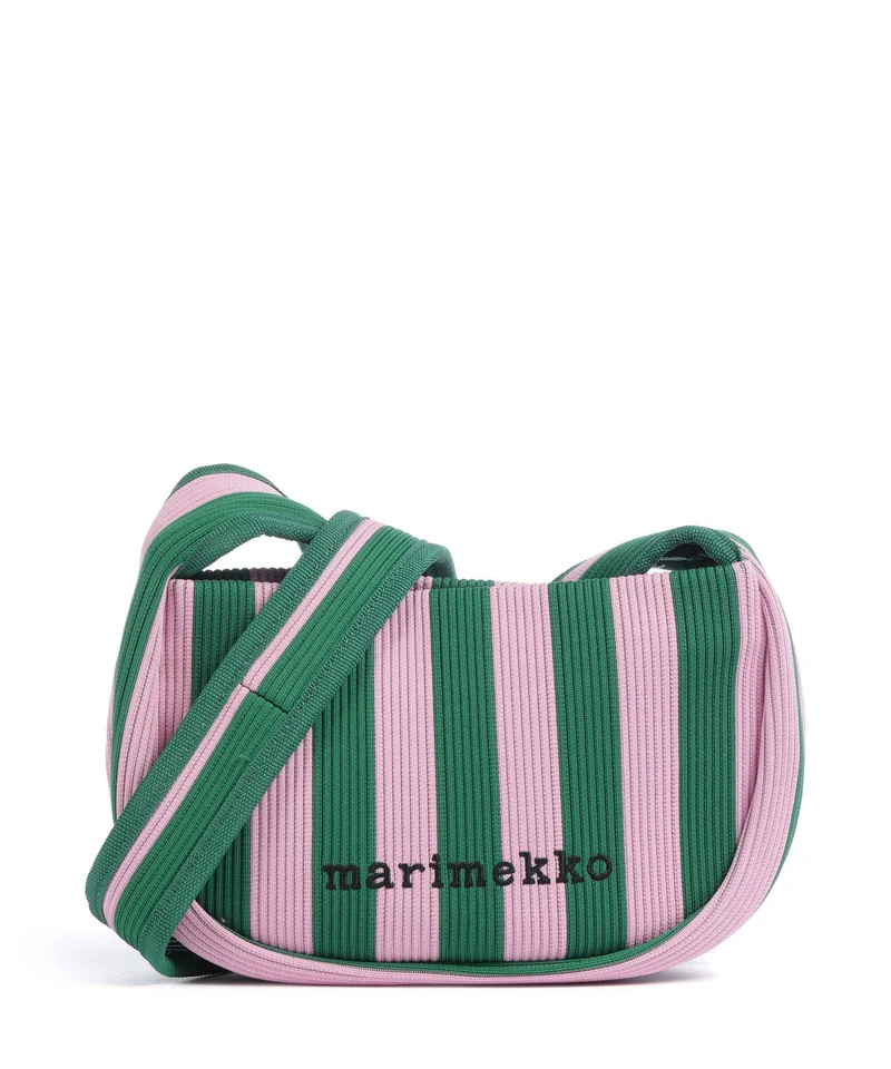 Marimekko Knitted Merirosvo Axelremsväska pink/dark green