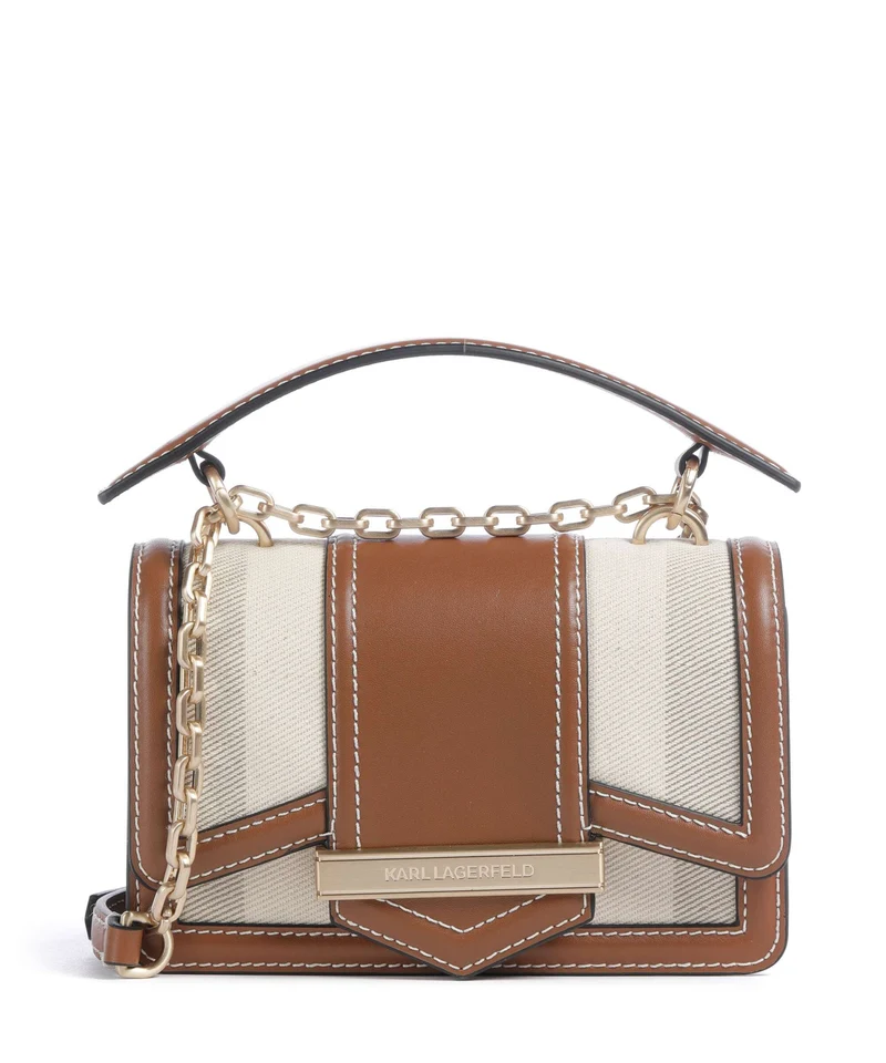 Karl Lagerfeld K/Nova Small Crossover väska natural canvas/tan