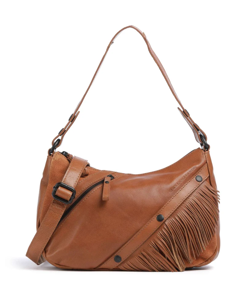 Spikes & Sparrow Suede Mix Jadeline Axelremsväska brandy