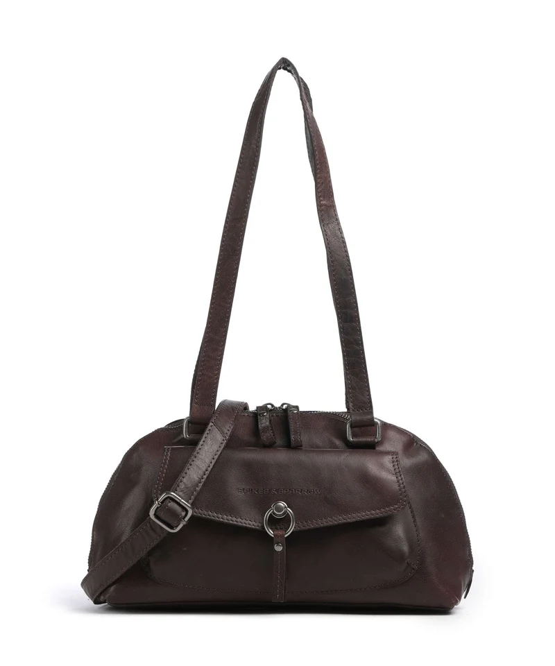 Spikes & Sparrow Bronco Thyrza Axelremsväska dark brown