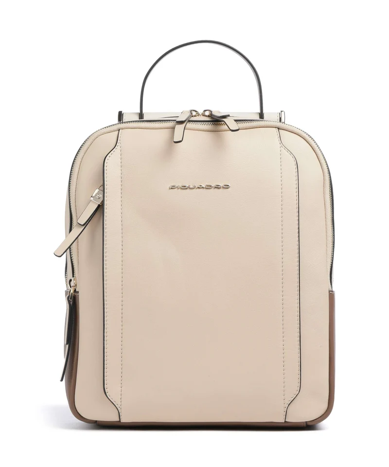 Piquadro Circle Ryggsäck beige/cuoio
